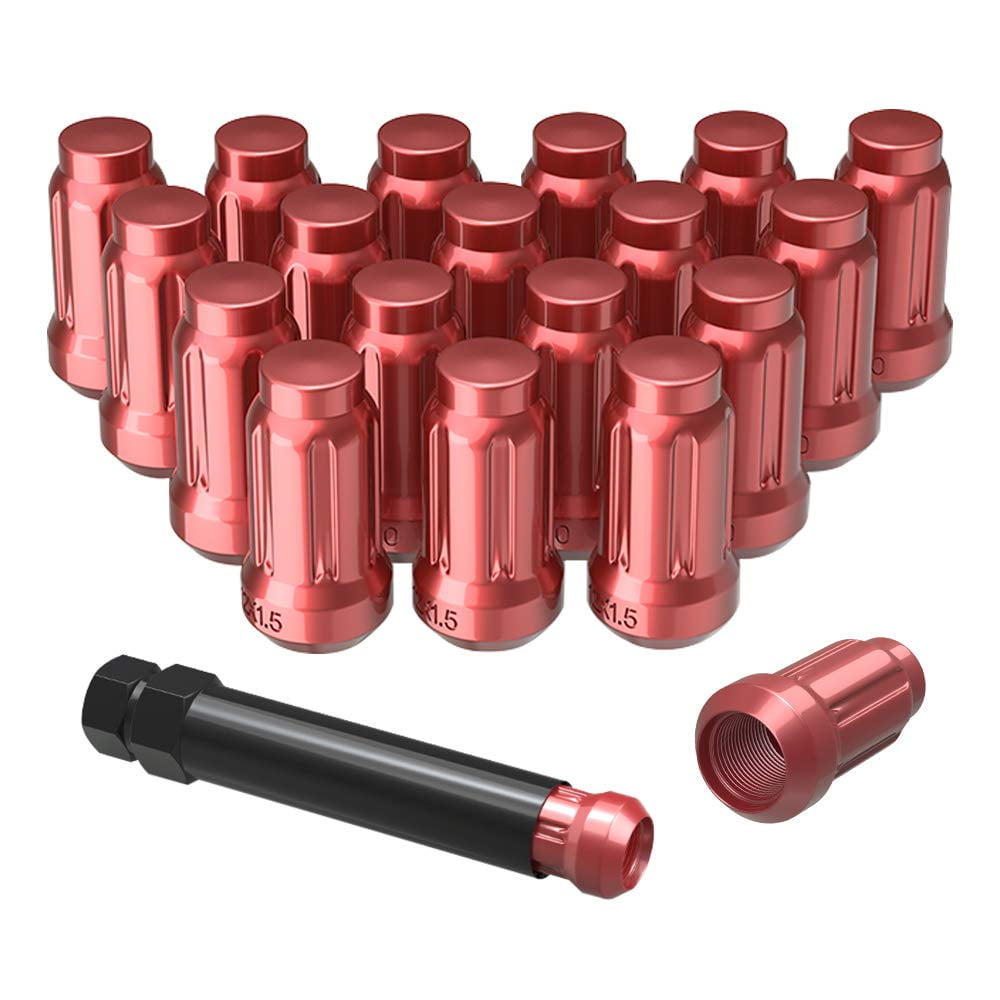 20pcs 35mm Red Wheel Lug Nuts Aluminum tuner M12x1.5 for FORD TOYOTA HONDA KIA 