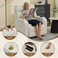 thumbnail image 3 of Aemeios Power Swivel Rocker Recliner Chair with Massage and Heat for Living Room, White, 3 of 11