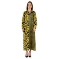 thumbnail image 1 of Bimba Robe Chemise Maxi Imprimée à Manches Longues pour Femmes, Coupe Ample Décontractée, Boutonnée, 1 of 1