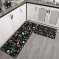 thumbnail image 2 of Pioneer Flower Floral Print Pattern Kitchen Rugs Sets Of 2,Anti Fatigue Kitchen Mat Rugs Non Slip Washable,Decorative Kitchen Floor Mats for Kitchen,Sink,Laundry,17"X30"+17"X47", 2 of 7