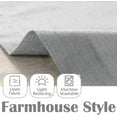 thumbnail image 3 of Gray Linen Textured Valance Curtain Blackout Kitchen Small Drapes for Windows 18 Inch Length Farmhouse Rustic Double Layer Valance for Living Room Laundry Rod Pocket 1 Panel Grey, 3 of 7