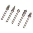 thumbnail image 2 of Burr Bits, Standard Size HRC70 Machining Hardness Tungsten Steel  File 5PCS  For Wood Carving For Metal Polishing, 2 of 8