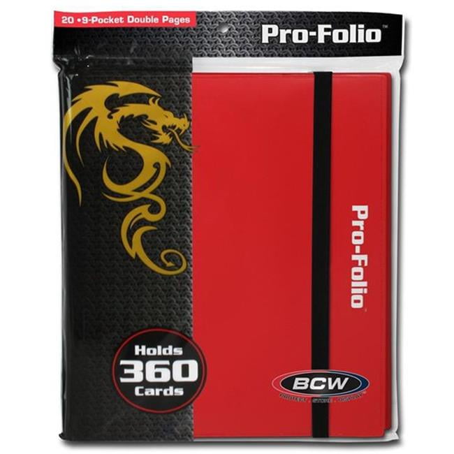 BCW Diversified BCDPF9RED Binder ProFolio 9Pocket Pages, Red