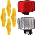 thumbnail image 2 of 1 conjunto de accesorios de ciclismo de ciclismo de reflector del reflector delantero y trasero del kit de reflectores de bicicleta, 2 of 6