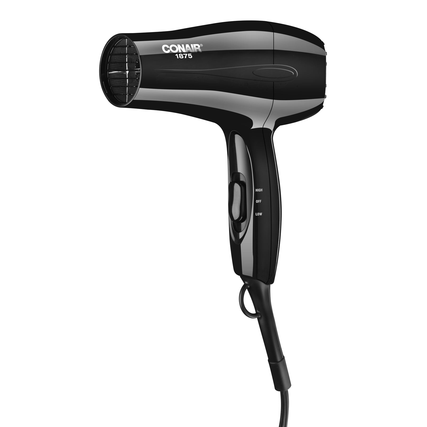 Conair 1875 Watt Mid-Size Dryer for Powerful Drying and Styling And All Hair Types, Black 303DGN