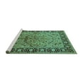 thumbnail image 2 of Ahgly Company Machine Washable Indoor Rectangle Oriental Turquoise Blue Industrial Area Rugs, 5' x 7', 2 of 4