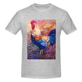 thumbnail image 4 of Bingfone Rooster Oil Painting Men'S Loose Fit Short-Sleeve Pocket T-Shirt, 4 of 7