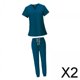 thumbnail image 1 of 2x Conjunto De Uniforme Médico Femenino, Ropa De Trabajo De Enfermera Lavable A Máquina Para Salón De Belleza, 1 of 10