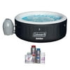 Coleman SaluSpa 4 Person Inflatable Outdoor Spa Hot Tub with Spa Chemical Kit