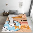 thumbnail image 4 of Just A Girl Who Loves Ducks Throw Blanket Super Soft Flannel Fleece Blanket for Kids Gifts Plush Lightweight Fuzzy Cozy Blanket Microfiber for Couch Sofa Couch Living Room Travel 80"x 60" All Season, 4 of 6