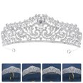 thumbnail image 4 of Couronne de Diadème de Mariage Coiffe de Mariée Serre-Tête en Strass Serre-Tête de Mariée, 4 of 7