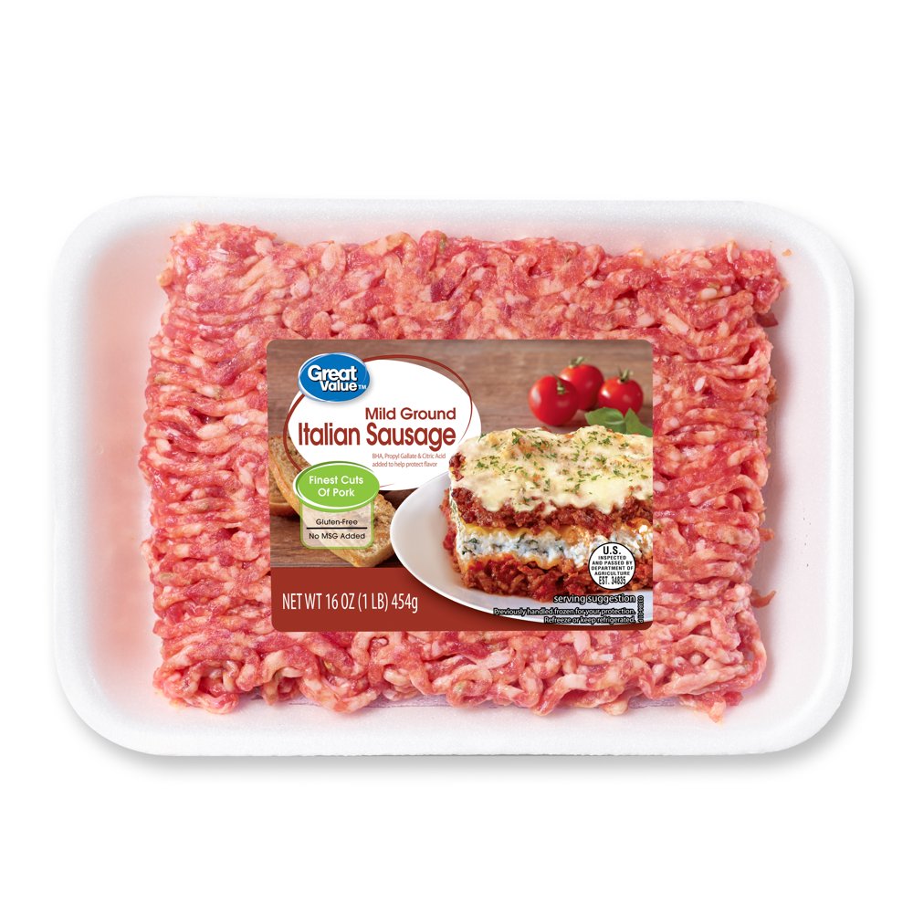 Great Value Mild Ground Italian Sausage, 16 oz