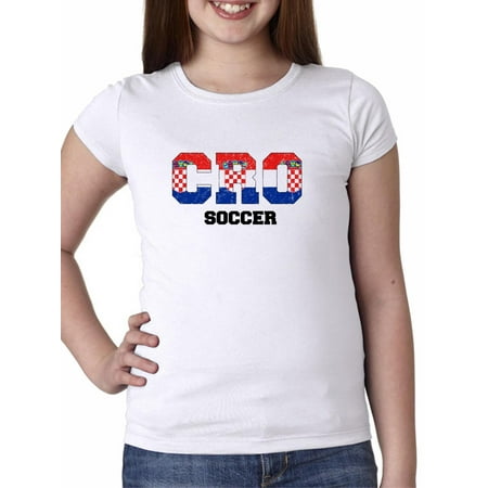 Croatia Soccer - Olympic Games - Rio - Flag Girl's Cotton Youth T-Shirt