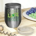 thumbnail image 2 of Love Wavy Text, St. Patrick's Day, Stainless Steel 12oz Wine Tumbler, 2 of 5