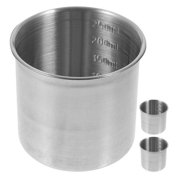 3pcs Multipurpose Measuring Cups Stainless Steel Baking Holder Kitchen Measuring Cup