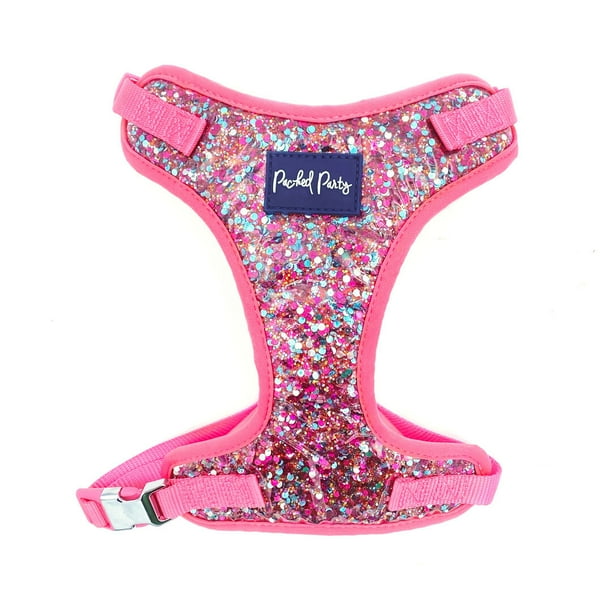 Packed Party Confetti Dog Harness, Pink, S