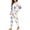 White and Blue - Dog Paw, variant on DISNIMO Snowman Snowflake Print Womens Pajama Sets 2 Pcs Pj Sets Casual Sleepwear Long Sleeve Top and Long Pants Round Neck Lounge Set Nightwear with Pocket, S