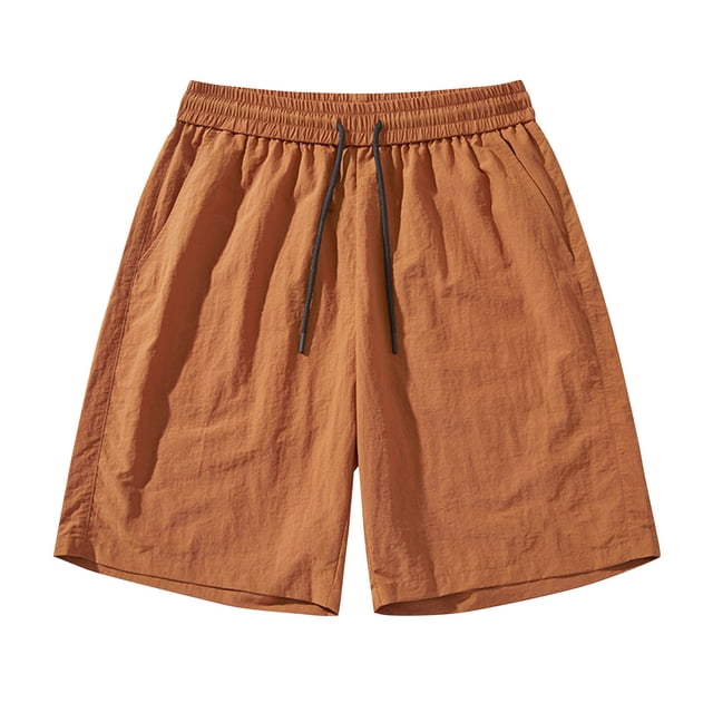 Pantalones Cortos Casuales de Color Sólido Quinto Pantalones, Sueltos Delgados Pantalones de Playa de Piernas Rectas de Tamaño Grande