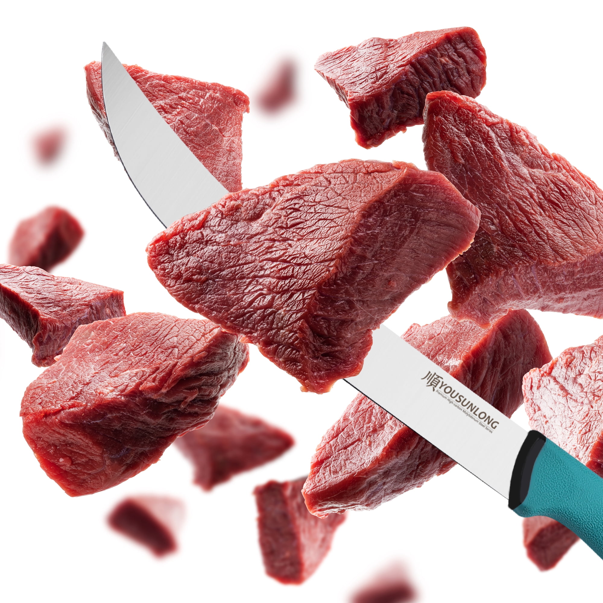 YOUSUNLONG 10-Inch High-Carbon Steel Butcher Knife for Meat & Cartilage Trimming