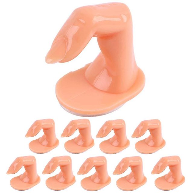 Practique el arte de las uñas con los dedos Practique los dedos falsos de plástico con uñas para las herramientas de decoración de la exhibición del entrenamiento del arte de las uñas d