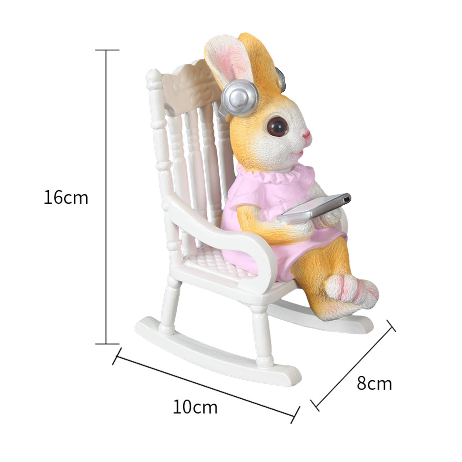 WLPZXP Garden Statue Animal Sculpture Cute Cartoon Creative Resin Tabletop Ornament for Female