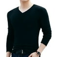 thumbnail image 2 of Ana Mens Casual Long Sleeve Muscle T Shirt V Neck Slim Blouse Tops Tee Undershirt, 2 of 8