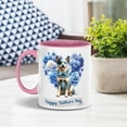 thumbnail image 2 of Australian Cattle Dog Proud Dad Happy Father's Day 11oz Accent Two-tone Mug Heeler Lover Gifts Coffee Tea Cup - 02008, 2 of 5