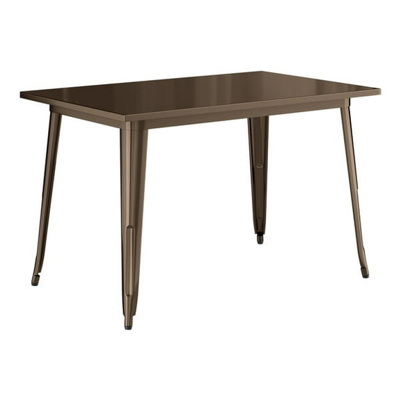 30'' X 48" Rectangular Copper Metal Restaurant Patio Dining Table For Indoor or Outdoor Use