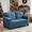 Blue2, variant on Gewnee 57" Linen Upholstered Loveseats with Nailhead Trim,Blue