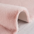 thumbnail image 4 of Soft Fluffy Faux Rabbit Fur Area Rugs, Indoor Decor Mat, 3 x 3 Feet, Round Pink, 1 Pack, 4 of 8
