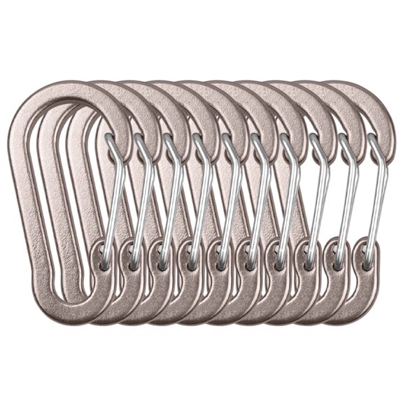 Aibecy Alloy Keychain Carabiner Clips Pack of 10 D Rings for Camping Hiking Fishing Backpacking
