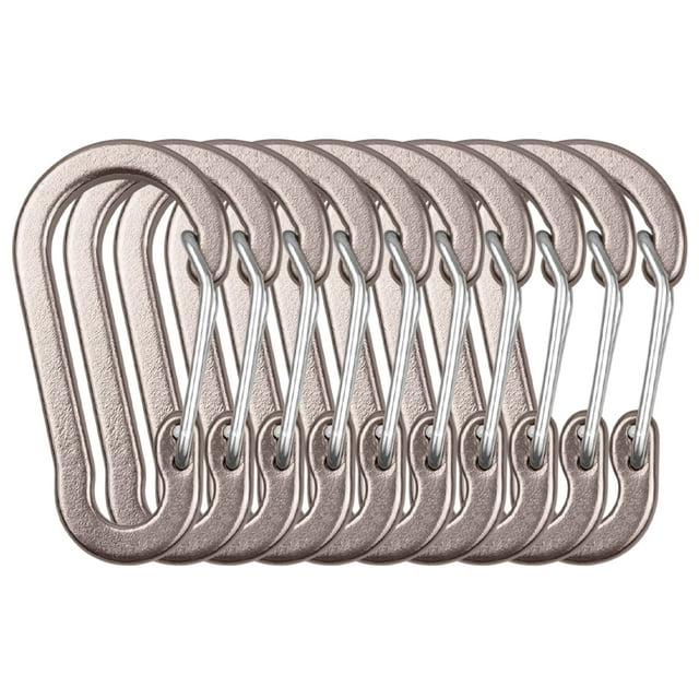 yeacher Crochet à Ressort en Alliage d'Aluminium Gris Type S, 50x26mm, 5.4g, Lot de 10