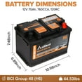 thumbnail image 5 of Anlibatt BCI Group 48 Battery, AGM 12 Volt Rechargeable Automotive Batteries for Car, H6 760CCA 70Ah 120RC, Maintenance Free, 5 of 8