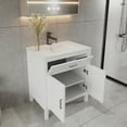 thumbnail image 2 of 24" White Freestanding Bath Vanity Tip-Out Drawer Sink Cabinet Without Top, 2 of 9