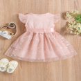 thumbnail image 4 of Toddler Girls Dress Sequins Stars Fly Sleeve Rib Knit Princess Dress, 4 of 8
