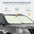 thumbnail image 4 of Naloa Green Checkboard 2 Piece Foldable Car Sun Shades, Car Windshield Sunshade, Front Window Sunshade for Car, Truck, SUV - Medium, 4 of 7