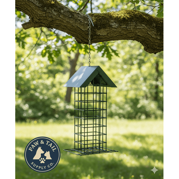 Wild Delight Block Bird Feeder Vinyl-Coated Wire Rust-Resistant Block Holder