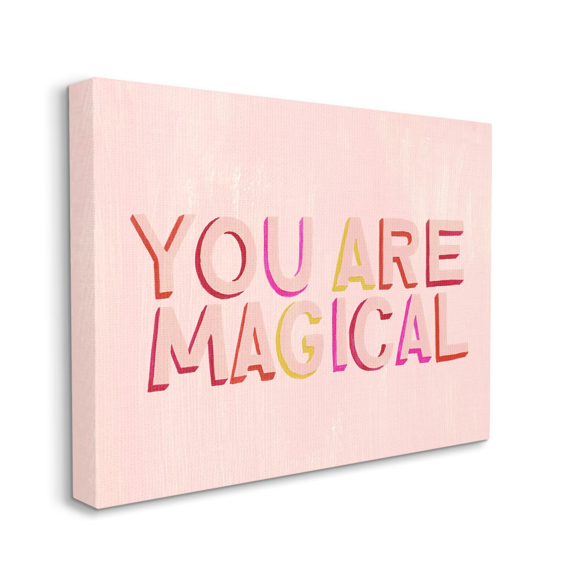 Stupell Industries You Are Magical Pink Self Esteem Inspirational Painting Gallery Wrapped Canvas Print Wall Art