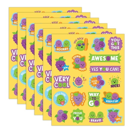 Teacher Created Resources Grape Smelly Stickers, 120 Per Pack, 6 Packs
