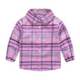 thumbnail image 2 of Nrmvnmi Toddler Boys Girls Fashion Plaid Shirt Turn Down Neck Long Sleeve Button Shirt Casual Shirts Size 18 Months-6 Years, 2 of 9
