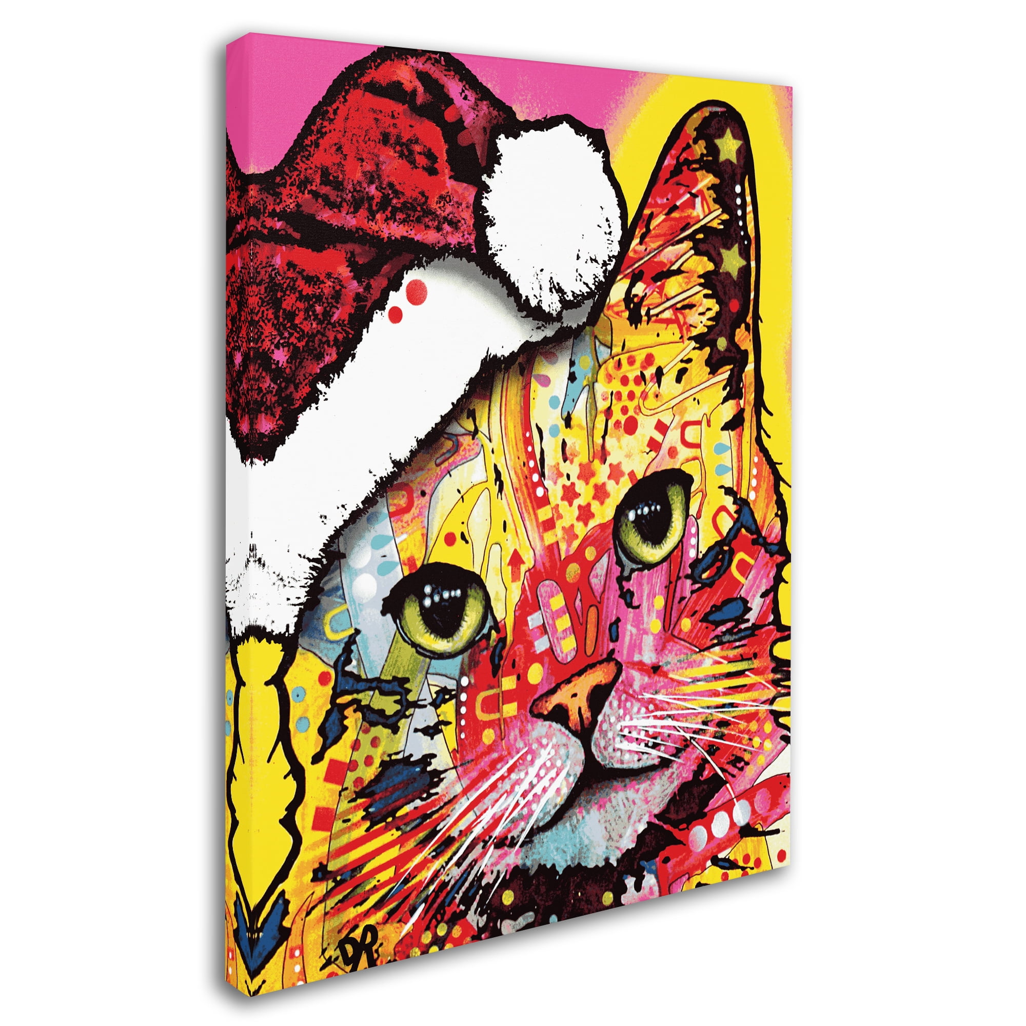 Trademark Fine Art 'Tilt Cat Christmas Edition' Canvas Art by Dean Russo