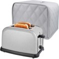 thumbnail image 4 of Toaster Cover 2 Slice, Cotton and Linen Quilted Toasters Covers Toasters Dusts Cover Universal Size Toaster Dust Covers for Small Kitchen Appliances Dust and Fingerprint (Gray), 4 of 7