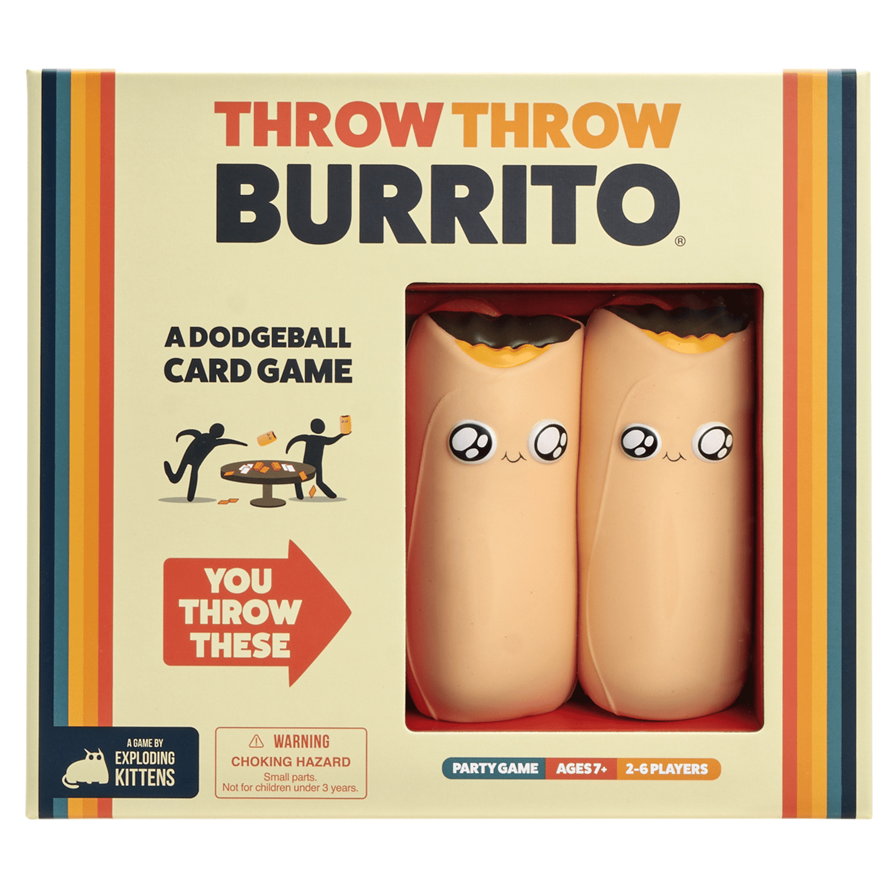 Throw Throw Burrito by Exploding Kittens A Dodgeball Party Game, Ages 7 And Up, 2-6 Players