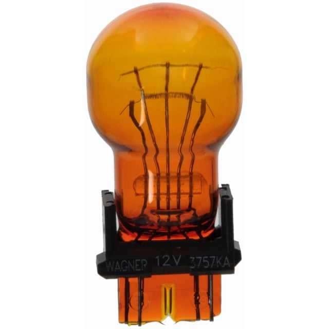 Wagner Lighting Turn Signal Light Bulb 3757NALL Long Life; OE Replacement; 3757; Natural Amber; Single