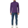 thumbnail image 2 of INSPIRE CHIC Men's Sweaters Pullover Turtle Neck Long Sleeve Stretchy Slim Fit Tops 38 Dark Purple, 2 of 7