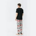 thumbnail image 4 of GYRATEDREAM Matching Family Pajamas Sets Christmas PJ's with Short Sleeve Black Tee and Print Pants, 4 of 9