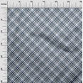 thumbnail image 3 of oneOone Cotton Silk Grayish Blue Fabric Plaid Sewing Material Print Fabric By The Yard 42 Inch Wide, 3 of 4