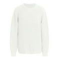 thumbnail image 3 of Vedolay Womens 2023 Trendy Fall Fashion Sweaters Knit Ribbed Stripe Pullover Top,White S, 3 of 4