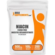 BulkSupplements Flush Free Niacin (Inositol Hexanicotinate) Powder- 500mg per Serving - 100 Grams (3.5 oz) - 200 Servings