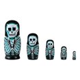 thumbnail image 1 of 5Pcs Russe Nidification Matryoshka Bois Squelette Empilage Jouet Poupée, 1 of 4